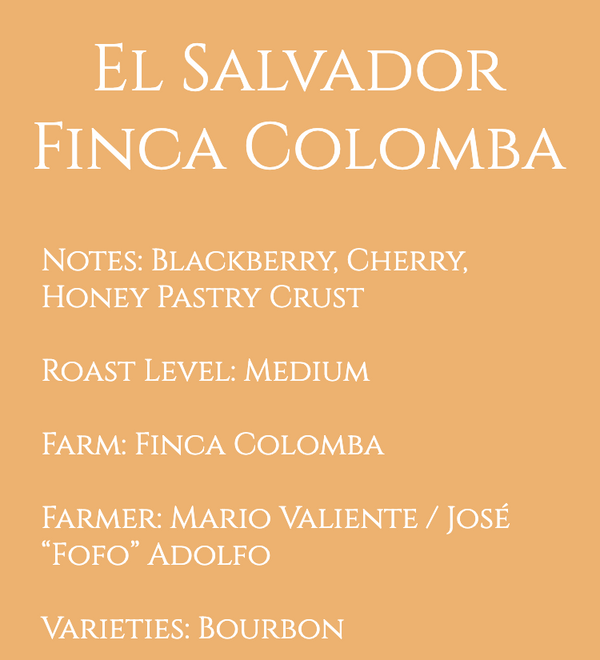 El Salvador Finca Colomba Nazareno #2 Bourbon Reposado Natural