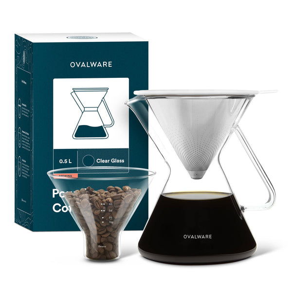Pour Over Coffee Maker with Stainless Steel Filter | 17oz